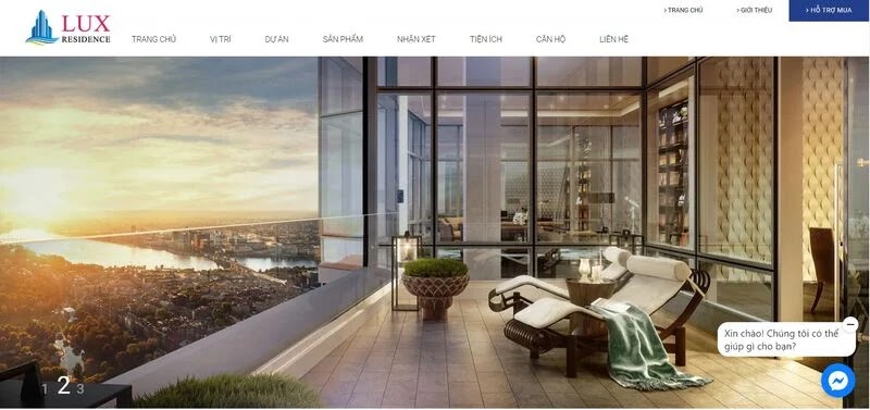 Mẫu website giới thiệu công ty bất động sản