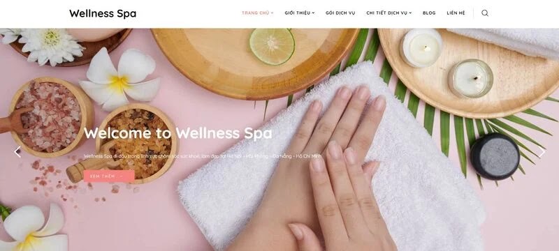 Mẫu website giới thiệu dịch vụ làm đẹp